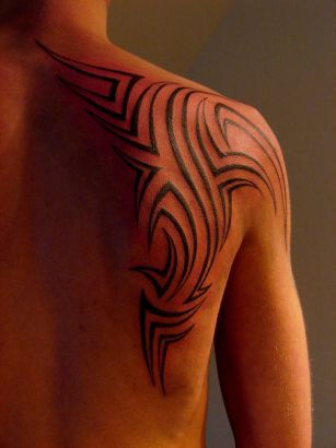 Tribal Tat On Shoulder